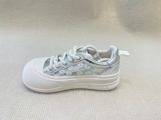 Pearl Flower Womens Leather Casual Shoes Breathable Soft And Heightening