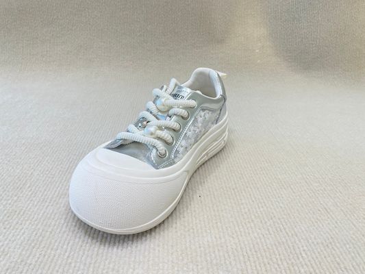 Pearl Flower Womens Leather Casual Shoes Breathable Soft And Heightening